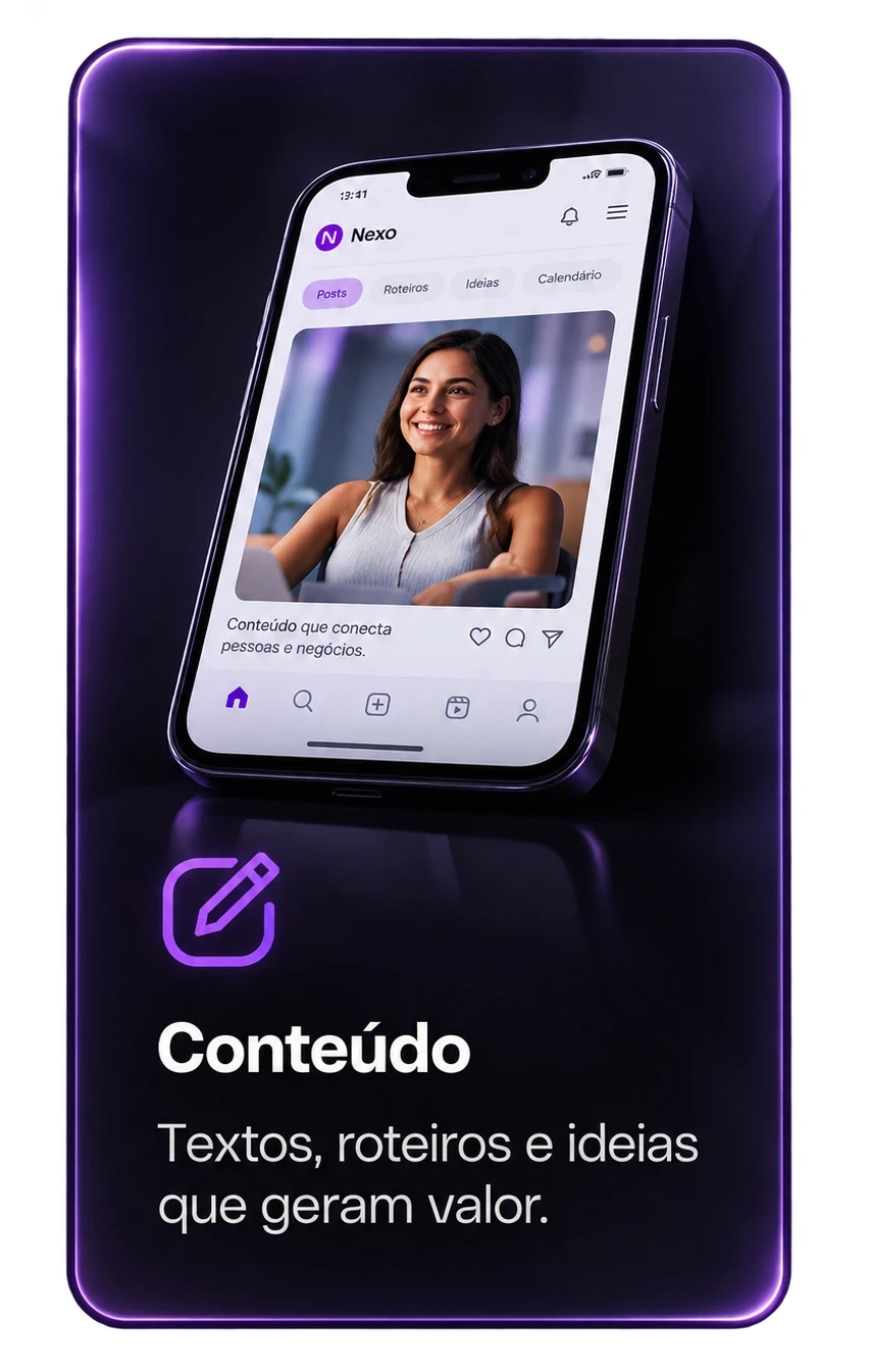 Conteúdo — Textos, roteiros e ideias que geram valor.